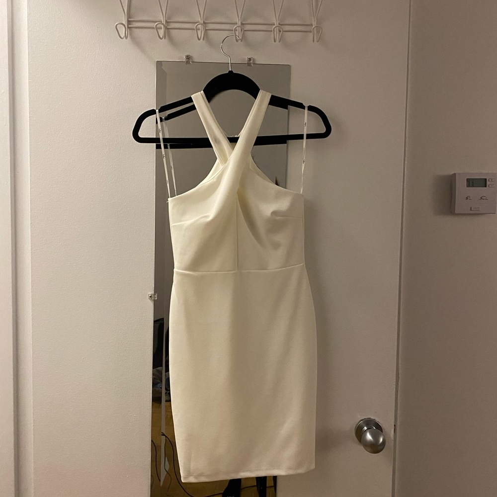 LULU'S | White Halter Mini Dress